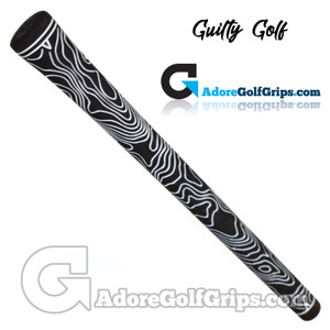 Guilty Golf Blackout Birdie Standard Grips - Black / White Guilty Golf Blackout Birdie Standard Grips - Black / White