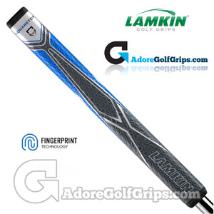 Lamkin Sink Fit Square Top Midsize Pistol Polyurethane Putter Grip - Blue / Silver Lamkin Sink Fit Square Top Midsize Pistol Polyurethane Putter Grip - Blue / Silver