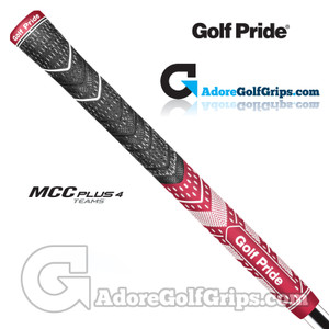 Golf Pride MCC Plus 4 Teams Midsize Grips - Black / Dark Red / White Golf Pride MCC Plus 4 Teams Midsize Grips - Black / Dark Red / White