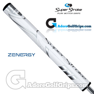 SuperStroke ZENERGY Tour 1.0 Putter Grip - White / Silver SuperStroke ZENERGY Tour 1.0 Putter Grip - White / Silver