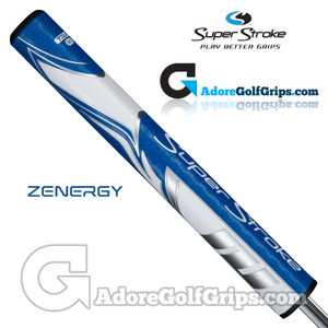 SuperStroke ZENERGY Tour 3.0 Tech-Port Putter Grip - Blue / White SuperStroke ZENERGY Tour 3.0 Tech-Port Putter Grip - Blue / White
