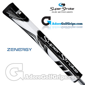 SuperStroke ZENERGY Pistol 2.0 Tech-Port Putter Grip - Black / White SuperStroke ZENERGY Pistol 2.0 Tech-Port Putter Grip - Black / White