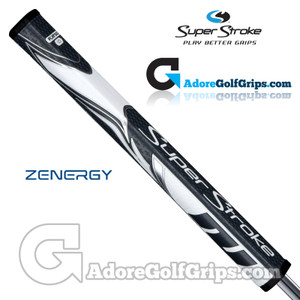 SuperStroke ZENERGY Flatso 1.0 Tech-Port Putter Grip - Grey / White SuperStroke ZENERGY Flatso 1.0 Tech-Port Putter Grip - Grey / White