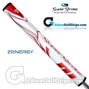 Copy of SuperStroke ZENERGY Flatso 2.0 Tech-Port Putter Grip - White / Red Copy of SuperStroke ZENERGY Flatso 2.0 Tech-Port Putter Grip - White / Red