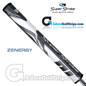 SuperStroke ZENERGY Flatso 3.0 Tech-Port Putter Grip - Grey / White SuperStroke ZENERGY Flatso 3.0 Tech-Port Putter Grip - Grey / White