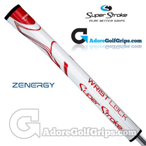 SuperStroke ZENERGY WristLock Tech-Port Putter Grip - White / Red SuperStroke ZENERGY WristLock Tech-Port Putter Grip - White / Red