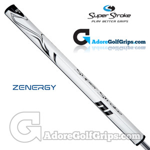SuperStroke ZENERGY Flatso 3.0 17 Inch Putter Grip - White / Black