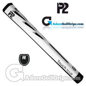 P2 Touch TOUR Midsize Pistol Putter Grip - White / Black P2 Touch TOUR Midsize Pistol Putter Grip - White / Black