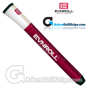 Evnroll TourTac 90 Gram Midsize Pistol Putter Grip - Red / White Evnroll TourTac 90 Gram Midsize Pistol Putter Grip - Red / White