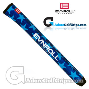 Evnroll TourTac 90 Gram Midsize Pistol Putter Grip - Blue Stars Evnroll TourTac 90 Gram Midsize Pistol Putter Grip - Blue Stars