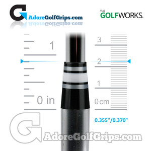 The GolfWorks 8R Designer Iron Ferrules 0.355"-0.370" (22.25mm Length) - Black / Silver / White (12 Pack) The GolfWorks 8R Designer Iron Ferrules 0.355"-0.370" (22.25mm Length) - Black / Silver / White (12 Pack)