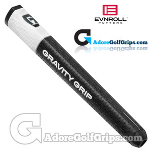Evnroll Gravity Grip GG1 Non-Taper Jumbo Putter Grip - White / Black Evnroll Gravity Grip GG1 Non-Taper Jumbo Putter Grip - White / Black