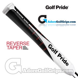 Golf Pride Reverse Taper Pistol Large Jumbo Putter Grip - Black / White / Red Golf Pride Reverse Taper Pistol Large Jumbo Putter Grip - Black / White / Red