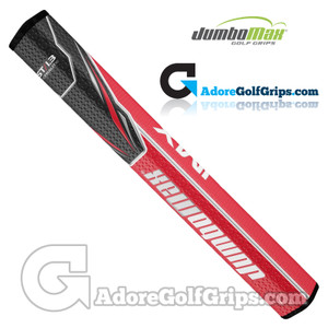 JumboMax ST/1.3 Straight Taper Jumbo Putter Grip - Red / Black JumboMax ST/1.3 Straight Taper Jumbo Putter Grip - Red / Black
