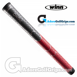 Winn Dri-Tac Midsize Soft Feel Grips - Grey / Red Winn Dri-Tac Midsize Soft Feel Grips - Grey / Red