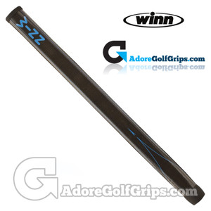 Winn 17 Inch Long Pistol Counterbalance Putter Grip - Black / Blue