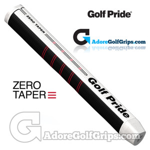 Golf Pride Zero Taper Straight Medium Midsize Putter Grip - Black / White / Red