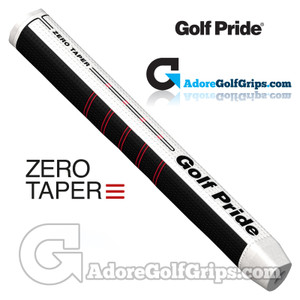 Golf Pride Zero Taper Straight Medium Midsize Putter Grip - Black / White / Red