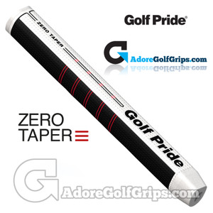 Golf Pride Zero Taper Straight Large Jumbo Putter Grip - Black / White / Red