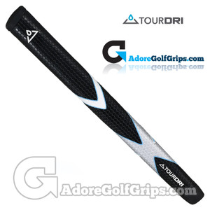 TourDri PU Midsize Putter Grip - Black / Silver / Blue