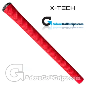 X-Tech Elastomer Midsize Grips - Red