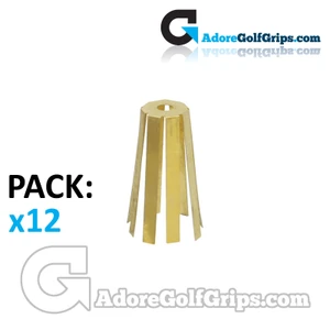 Brass Adaptor Shims 8 Prong For Woods - Fits 0.335" Shafts To 0.350" Hosels (12 Pack)