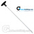 V-Groove 20" Blade Style T-Bar Handle Golf Grip Remover V-Groove 20" Blade Style T-Bar Handle Golf Grip Remover