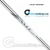 True Temper AMT Silver Iron Shaft (101g-119g) - 0.355" Taper Tip - Chrome