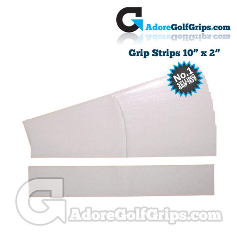 Premium Double Sided Pre-Cut Grip Tape Strips - For Irons or Woods 10” x 2”