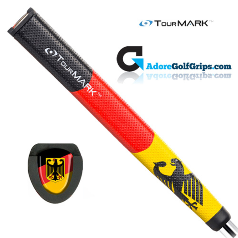 TourMARK Germany Jumbo Pistol Putter Grip - Black / Red / Yellow