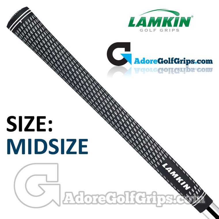 Lamkin Crossline Midsize Grips - Black / White