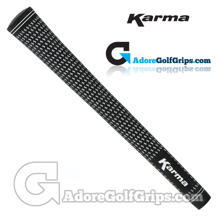 Karma Velour Jumbo (+1/16") Grips - Black / White