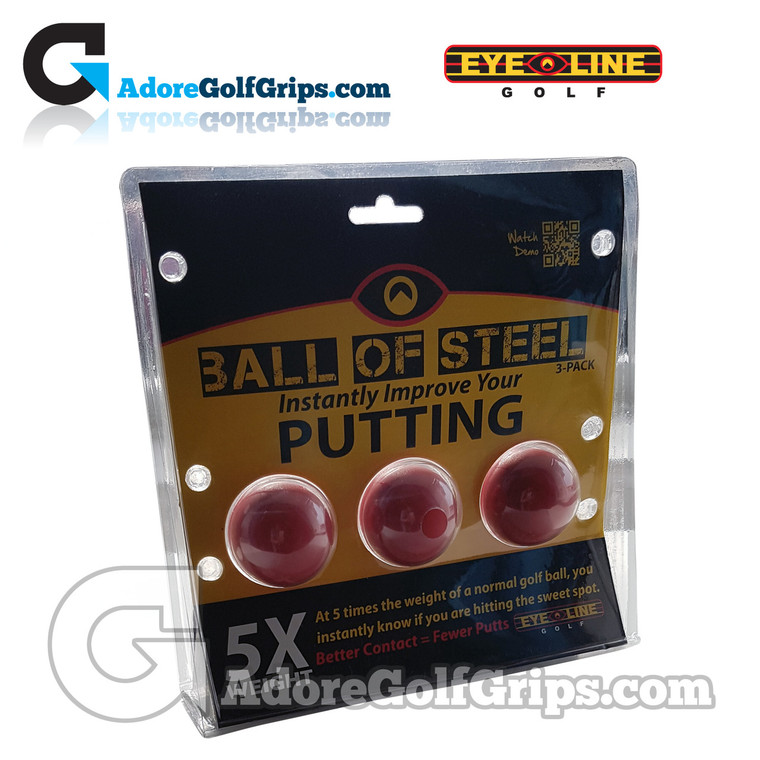 EyeLine Golf Balls Of Steel Putting Aid (3 Pack)