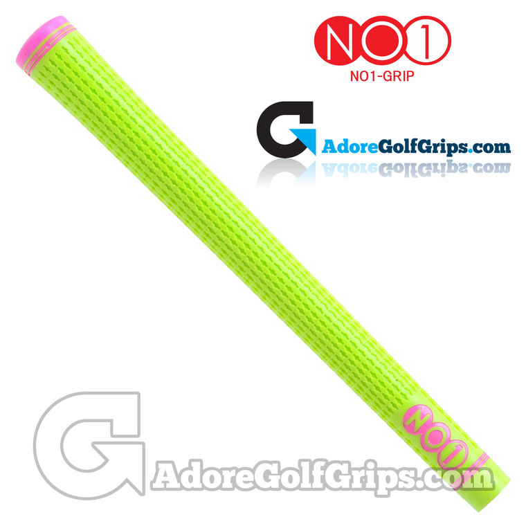 NO1 Grip 48 Series Grips - Lime Green / Pink