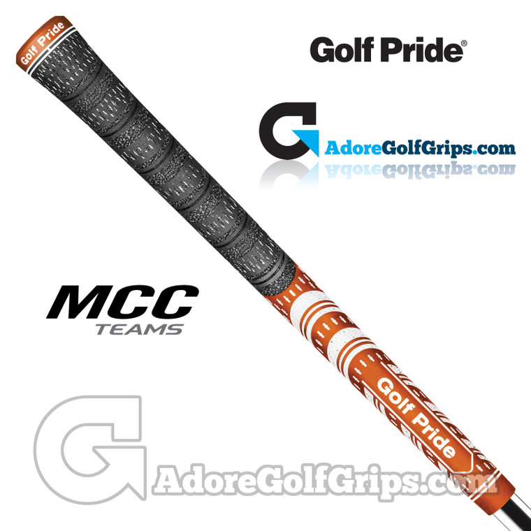 Golf Pride New Decade Multi Compound MCC Teams Grips - Black / Dark Orange / White