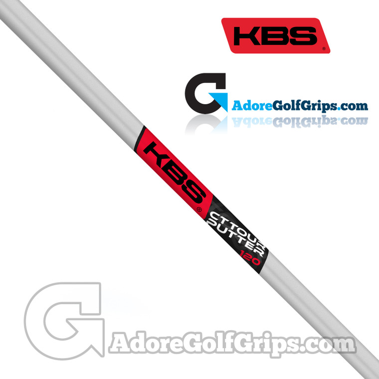 KBS CT Tour Double Bend Stepless Putter Shaft (124g) - 0.370" Tip - Brushed Chrome