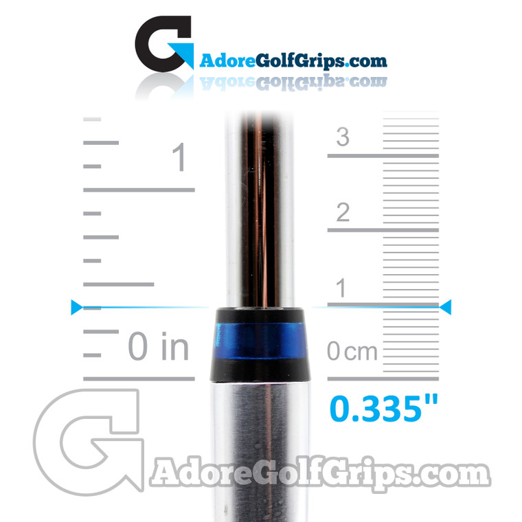Driver Ferrules Single Ring 0.335" (9.80mm Length) - Black / Blue (12 Pack)