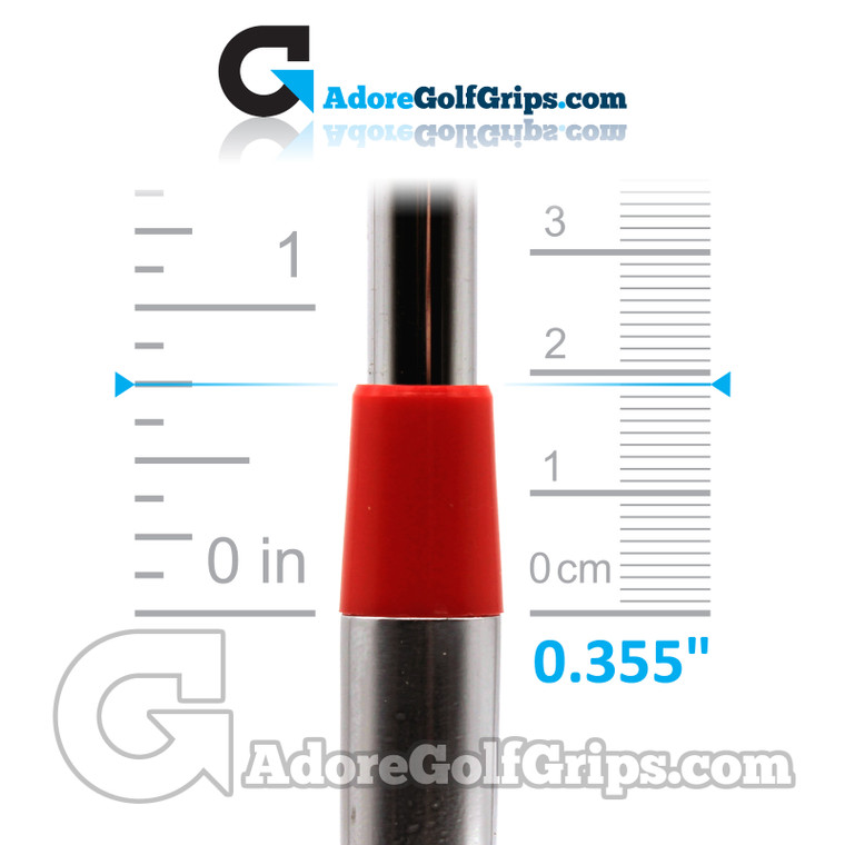 Iron Ferrules Taper Tip 0.355" (19.00mm Length) - Red (12 Pack)