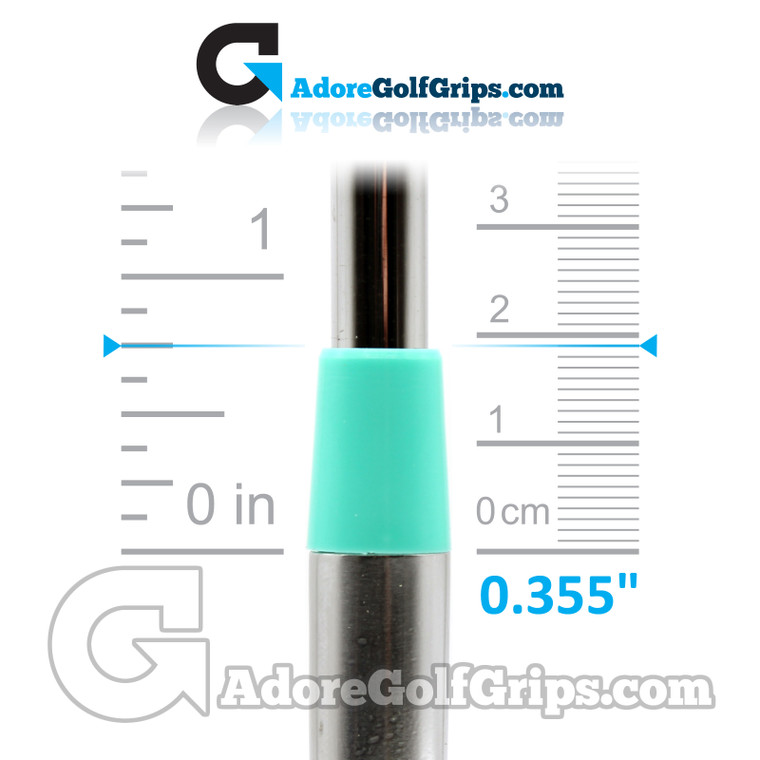 Iron Ferrules Taper Tip 0.355" (19.00mm Length) - Turquoise (12 Pack)