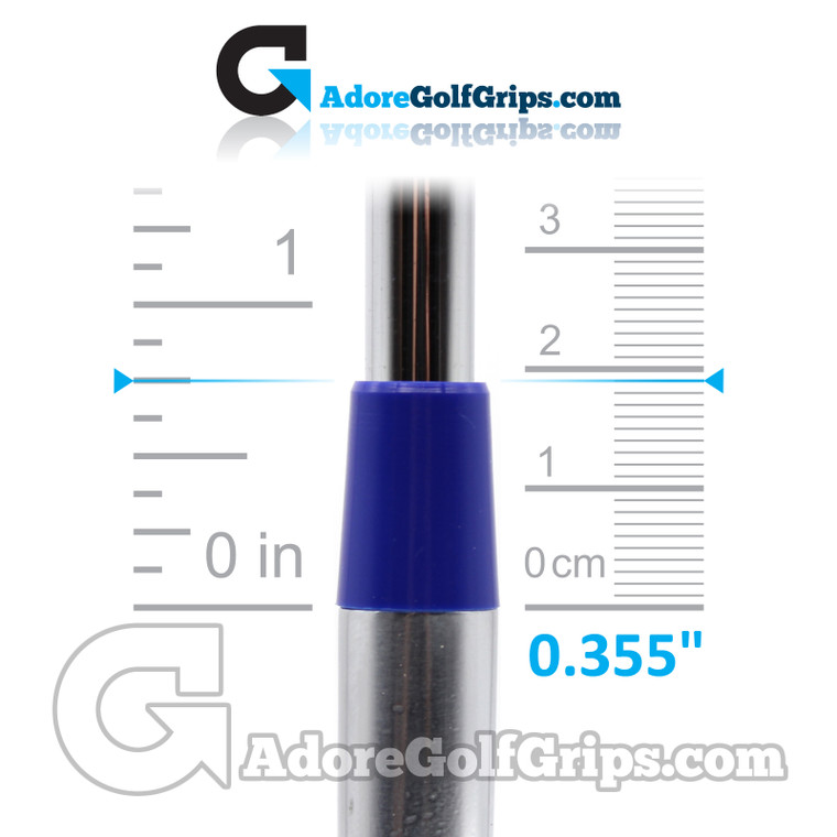 Iron Ferrules Taper Tip 0.355" (19.00mm Length) - Navy Blue (12 Pack)