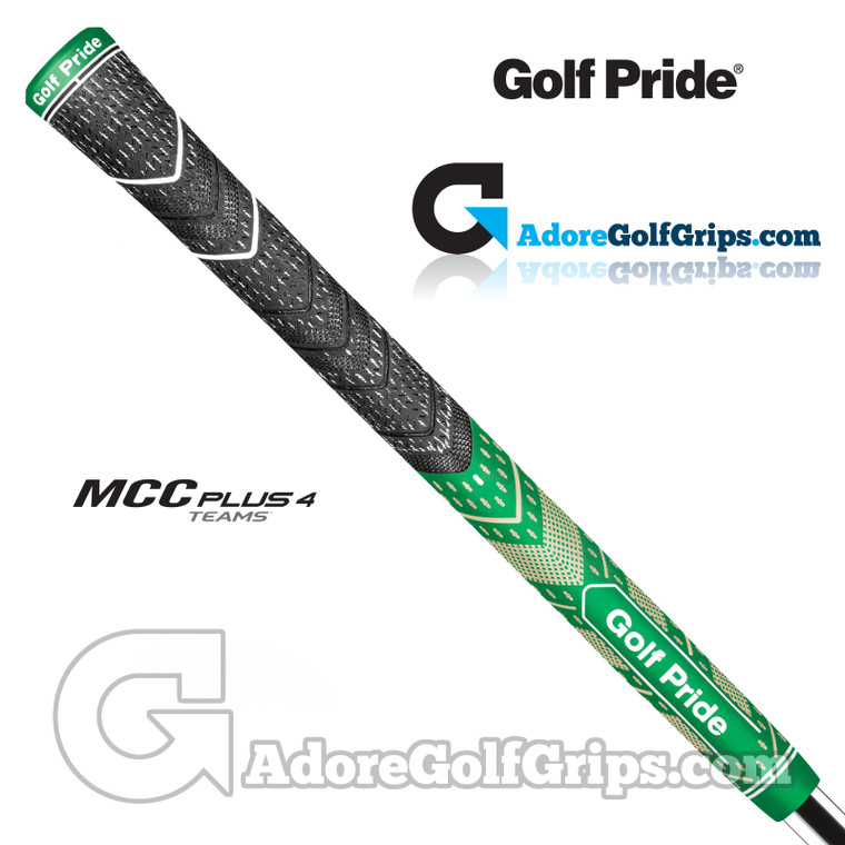 Golf Pride MCC Plus 4 Teams Grips - Black / Green / Gold