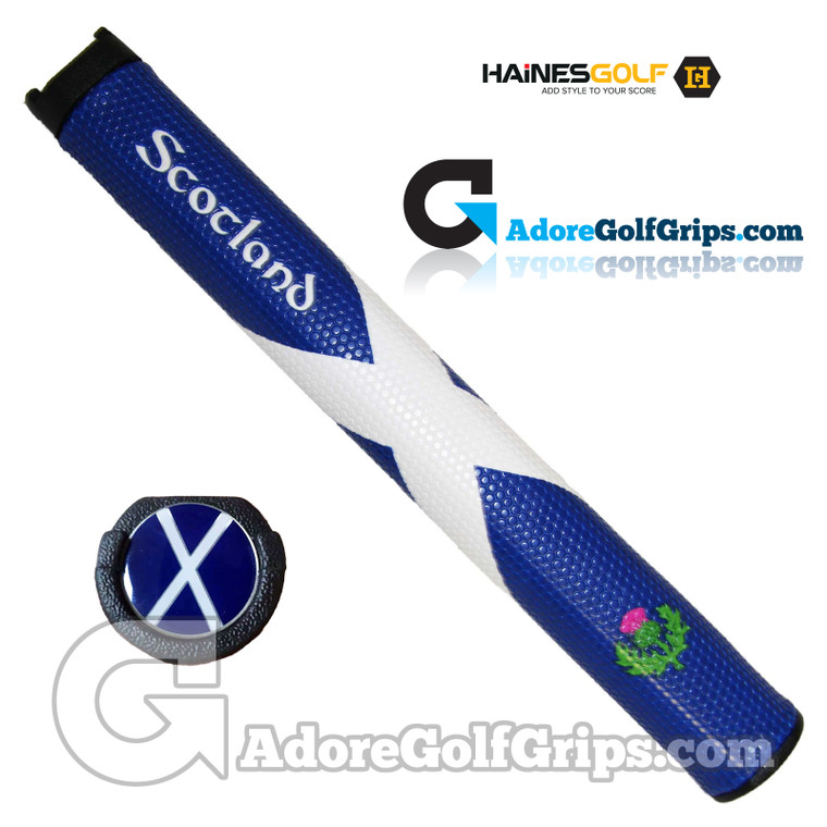 Haines Golf RD3 Scotland Jumbo Putter Grip - Blue / White