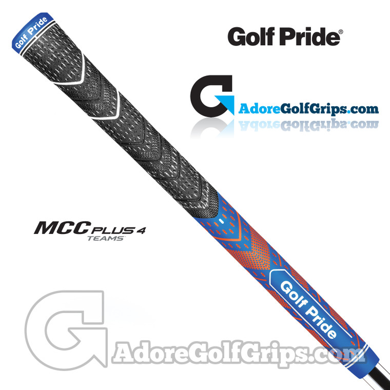 Golf Pride MCC Plus 4 Teams Grips - Black / Blue / Orange