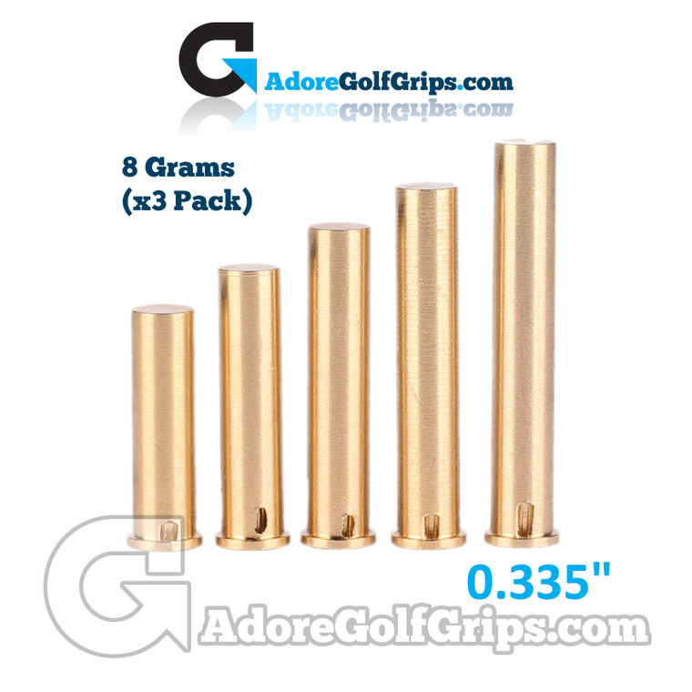 Brass Tip Weights For Graphite Shafts 0.335" Tip - 8 Grams (3 Pack)