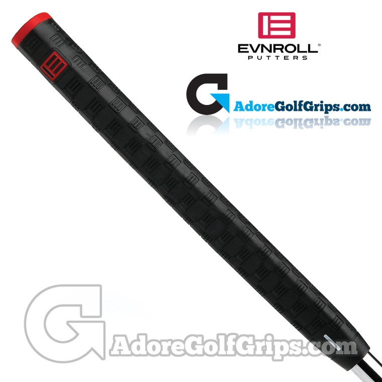 Evnroll Midsize Pistol Putter Grip - Black / Red