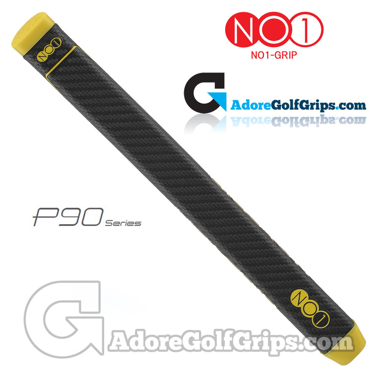 NO1 Grip P90 Series Midsize Pistol Putter Grip - Black / Yellow