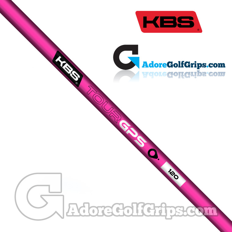 KBS GPS Graphite Straight Stepless Putter Shaft (124g) - Hot Pink Matte