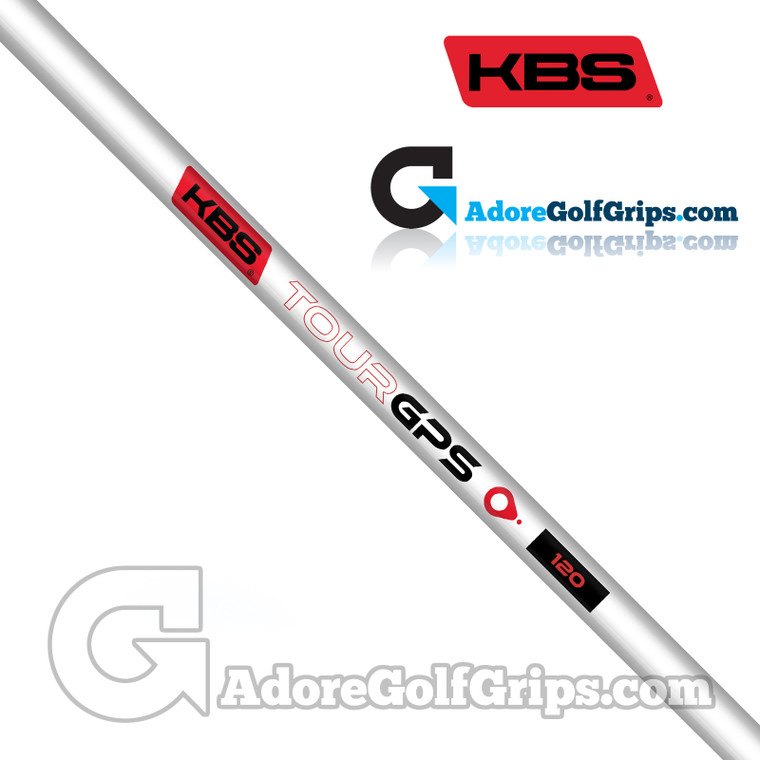 KBS GPS Graphite Straight Stepless Putter Shaft (124g) - White Matte