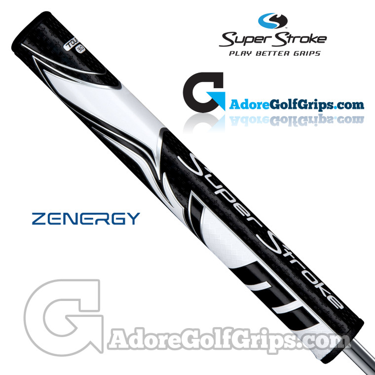 SuperStroke ZENERGY Tour 3.0 Tech-Port Putter Grip - Black / White