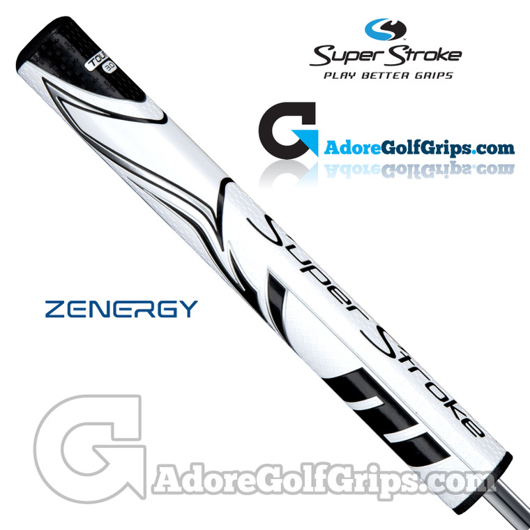 SuperStroke ZENERGY Tour 3.0 Tech-Port Putter Grip - White / Black
